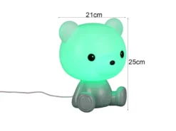 Ausgefallene USB Tischlampe CUTIE mit RGB Farbwechsel, Grün, Höhe 25cm