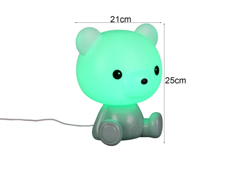 Ausgefallene USB Tischlampe CUTIE mit RGB Farbwechsel, Grün, Höhe 25cm