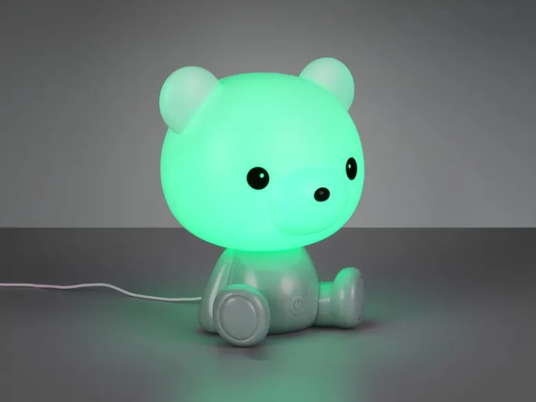 Ausgefallene USB Tischlampe CUTIE mit RGB Farbwechsel, Grün, Höhe 25cm