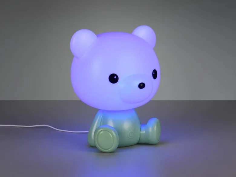 Ausgefallene USB Tischlampe CUTIE mit RGB Farbwechsel, Grün, Höhe 25cm