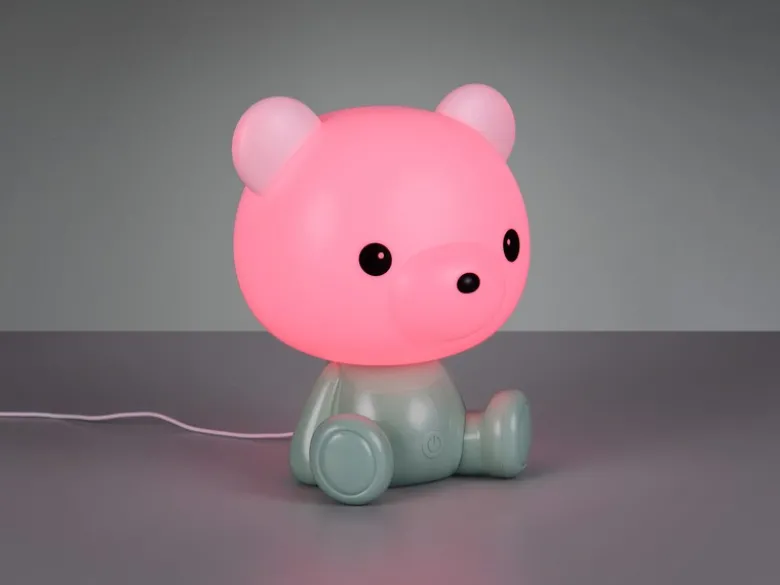 Ausgefallene USB Tischlampe CUTIE mit RGB Farbwechsel, Grün, Höhe 25cm