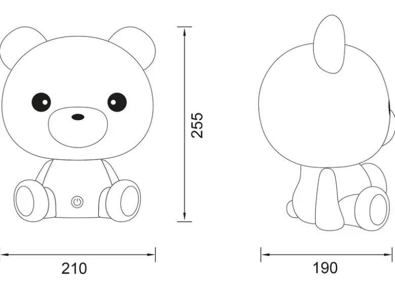 Ausgefallene USB Tischlampe CUTIE mit RGB Farbwechsel, Grün, Höhe 25cm