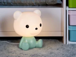 Ausgefallene USB Tischlampe CUTIE mit RGB Farbwechsel, Grün, Höhe 25cm