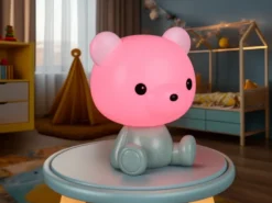 Ausgefallene USB Tischlampe CUTIE mit RGB Farbwechsel, Grün, Höhe 25cm