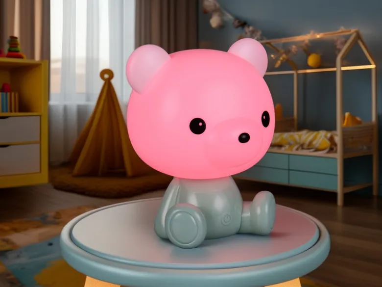 Ausgefallene USB Tischlampe CUTIE mit RGB Farbwechsel, Grün, Höhe 25cm