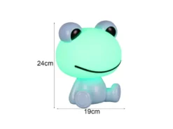 Ausgefallene USB Tischlampe Frosch mit RGB Farbwechsel, Blau Höhe 24cm