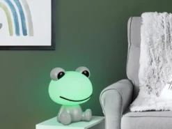 Ausgefallene USB Tischlampe HOPPER mit RGB Farbwechsel, Grün Höhe 24cm