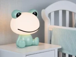 Ausgefallene USB Tischlampe HOPPER mit RGB Farbwechsel, Grün Höhe 24cm