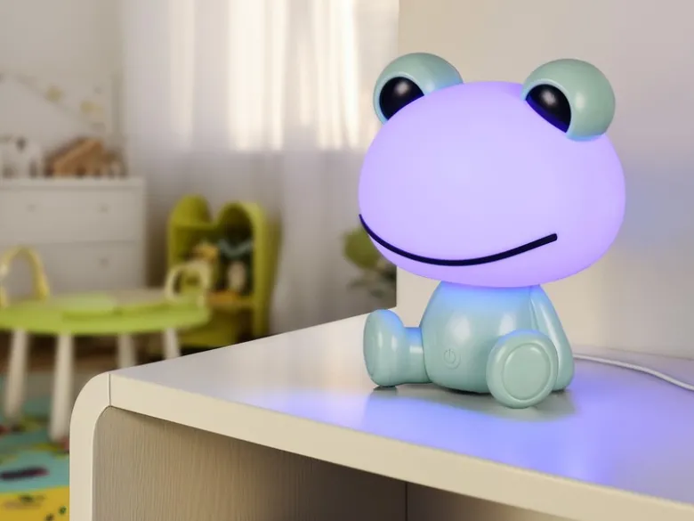 Ausgefallene USB Tischlampe Frosch mit RGB Farbwechsel, Grün Höhe 24cm