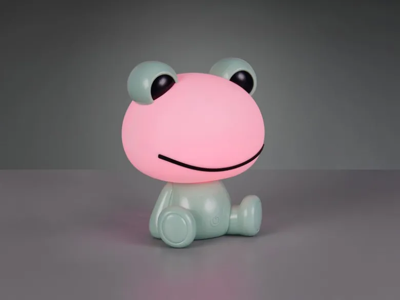 Ausgefallene USB Tischlampe Frosch mit RGB Farbwechsel, Grün Höhe 24cm