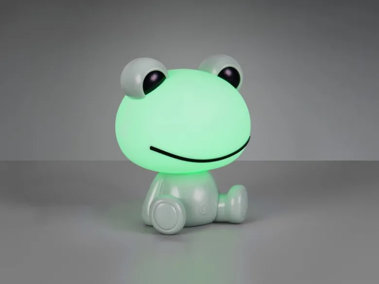 Ausgefallene USB Tischlampe Frosch mit RGB Farbwechsel, Grün Höhe 24cm
