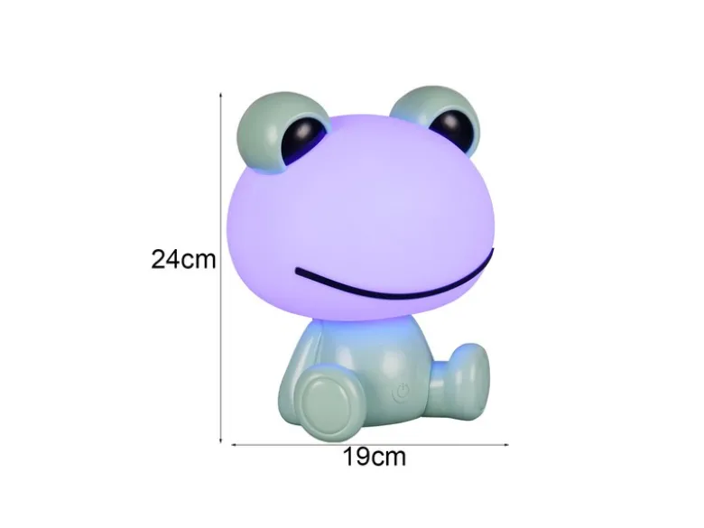 Ausgefallene USB Tischlampe Frosch mit RGB Farbwechsel, Grün Höhe 24cm