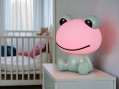 Ausgefallene USB Tischlampe Frosch mit RGB Farbwechsel, Grün Höhe 24cm