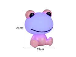 Ausgefallene USB Tischlampe Frosch mit RGB Farbwechsel, Rosa Höhe 24cm