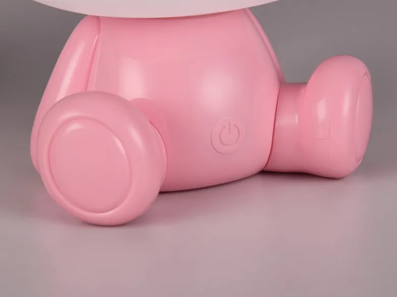 Ausgefallene USB Tischlampe Frosch mit RGB Farbwechsel, Rosa Höhe 24cm