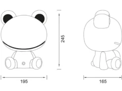 Ausgefallene USB Tischlampe Frosch mit RGB Farbwechsel, Rosa Höhe 24cm