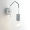 Ausgefallene Wandleuchte HABITAT 1-flammig Metall Weiß, Höhe 17,5cm
