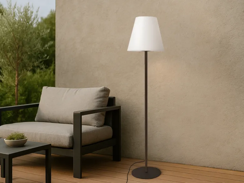 Aussenstehleuchte mit 3m Kabel für Garten & Terrasse, IP65 - 150cm hoch