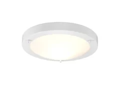 Bad Deckenleuchte CONDUS in Weiß mit Glas Opal Weiß Ø 31,5cm - Badlampen