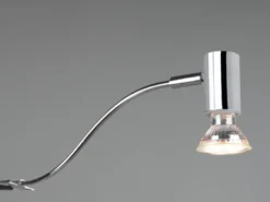 Badezimmerlampe GIADA in Chrom für Spiegelschrank mit schwenkbarem Spot