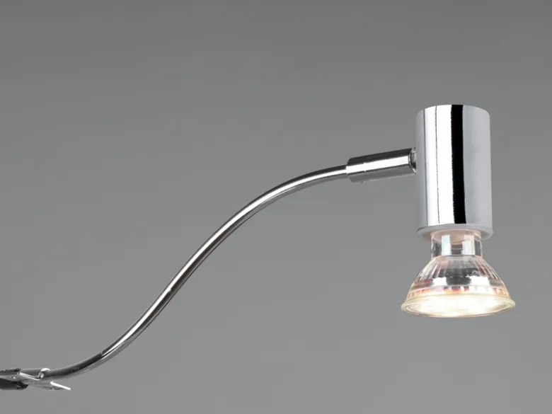 Badezimmerlampe GIADA in Chrom für Spiegelschrank mit schwenkbarem Spot