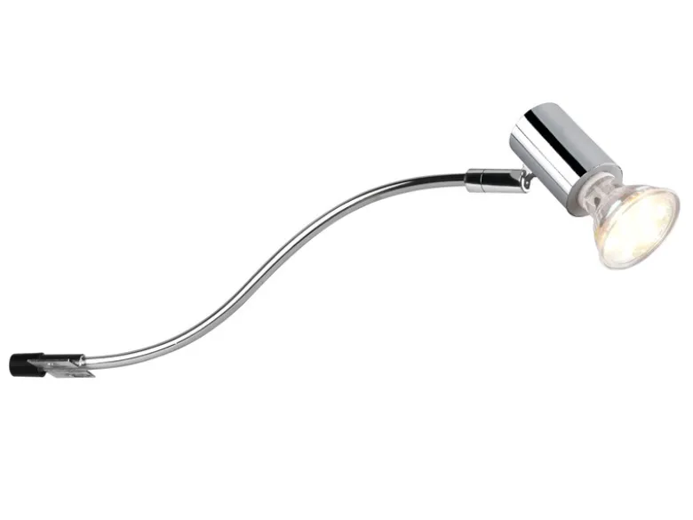 Badezimmerlampe GIADA in Chrom für Spiegelschrank mit schwenkbarem Spot