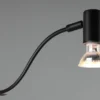 Badezimmerlampe GIADA in Schwarz für Spiegelschrank mit schwenkbarem Spot