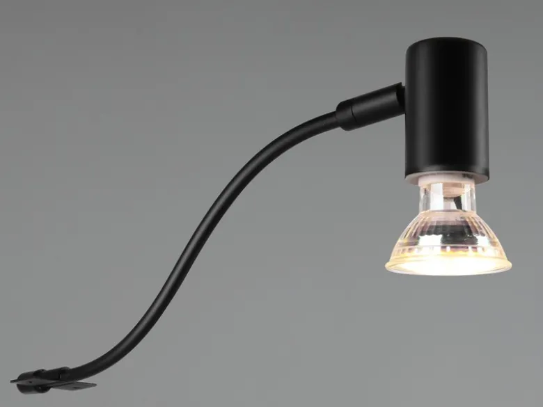 Badezimmerlampe GIADA in Schwarz für Spiegelschrank mit schwenkbarem Spot