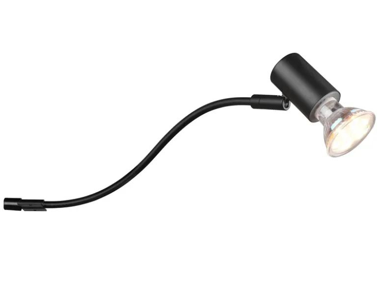 Badezimmerlampe GIADA in Schwarz für Spiegelschrank mit schwenkbarem Spot