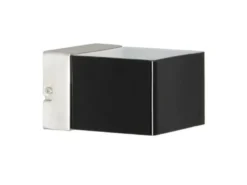 Badezimmer Wandlampe GARDA, Up- & Downlight Glas Schwarz, Quadrat 10cm