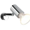 Bad Spiegelleuchte LORENZO Spot Metall Silber Chrom zum Klemmen max. 5mm