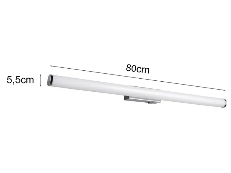 Bad Spiegelleuchte MATTIMO mit Schalter, Licht neutralweiß, Breite 80cm