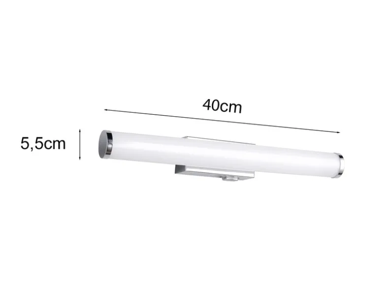 Bad Spiegelleuchte MATTIMO mit Schalter, Licht neutralweiß, Breite 40cm