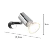 Bad Spiegelleuchte Spot Metall Chrom zum Klemmen max. 5mm, inkl. GU10 LED