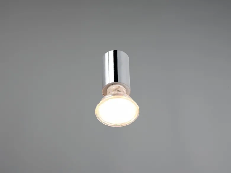 Bad Spiegelleuchte Spot Metall Chrom zum Klemmen max. 5mm, inkl. GU10 LED