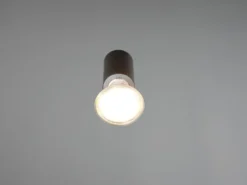 Bad Spiegelleuchte Spot Metall Schwarz zum Klemmen max. 5mm, inkl. GU10 LED