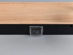 Bad Wandleuchte ARTURO mit Holz und Schalter, 3-flammig Breite 45cm