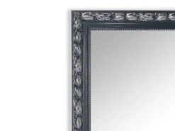 Barock Ganzkörperspiegel TANJA 50x150cm Holzrahmen Schwarz-Silber