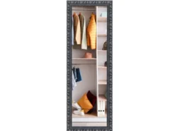 Barock Ganzkörperspiegel TANJA 50x150cm Holzrahmen Schwarz-Silber