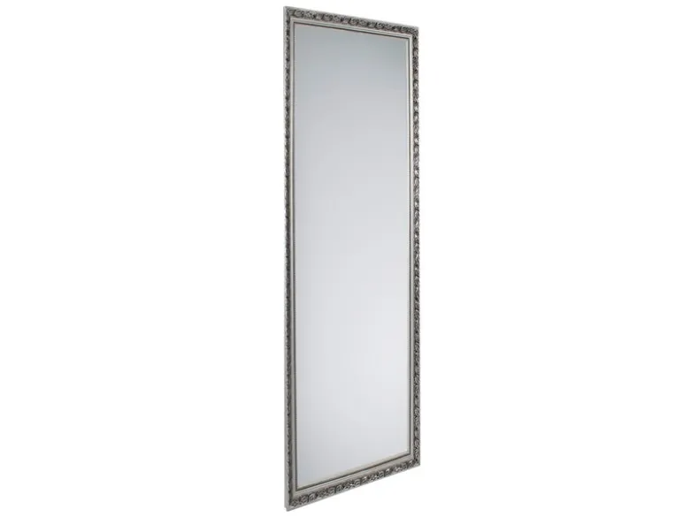 Barock Wandspiegel TANJA 50x150 Ganzkörperspiegel mit Holzrahmen Silber