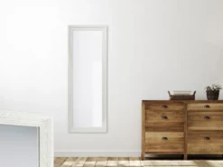 Barock Wandspiegel TANJA 50x150cm Ganzköperspiegel mit Holzrahmen Weiß