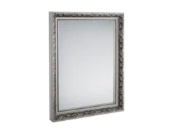 Barock Wandspiegel TANJA mit Holzrahmen Silber 55x70 cm