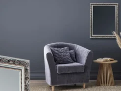 Barock Wandspiegel TANJA mit Holzrahmen Silber 55x70 cm
