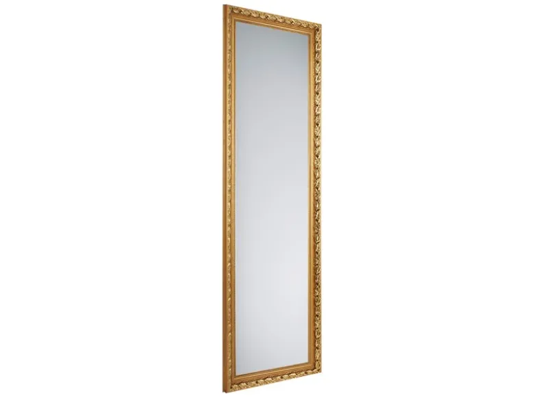 Barock Wandspiegel TANJA 50x150cm Ganzköperspiegel mit Holzrahmen Gold