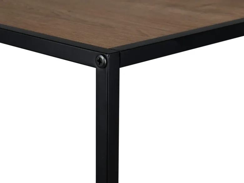 Beistelltisch AVELIN Metallgestell Schwarz, Tischplatten Holzoptik, Höhe 85cm