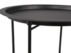 Beistelltisch CAROLINA rund Metall in Schwarz Höhe 51cm Ø 43cm