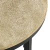 Beistelltisch PATTY rund Metall in Schwarz Gold, Höhe 61cm