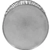 Beistelltisch RINA Korbtisch Metall Schwarz und Tischplatte Silber, Höhe 46cm