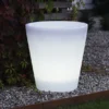 Beleuchteter Pflanzkübel Set Outdoor LED Blumentopf Ø 28cm & 37cm Terrassenlampe