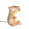 Besondere LED Tischleuchte kleine Capybara Lampe Gold, Höhe 25cm